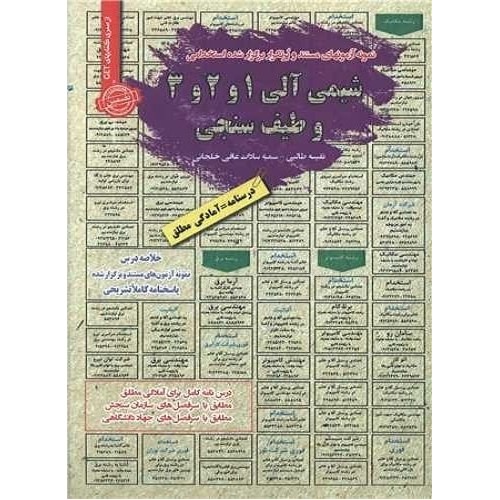 کتاب نمونه آزمون های استخدامی شیمی آلی 1 و 2 و 3 و طیف سنجی